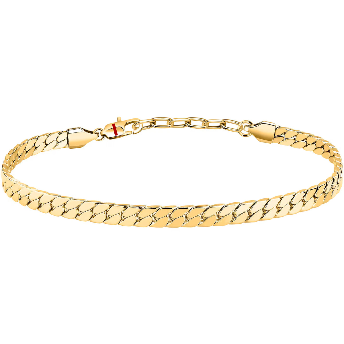 Bracciale Uomo Sector Basic Acciaio Pvd Oro Maglia Catena Piatta