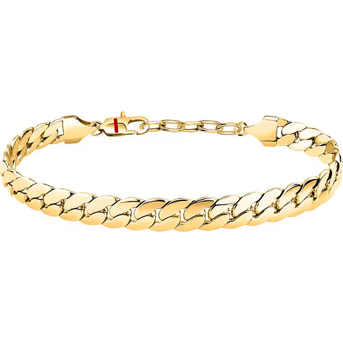 Bracciale Uomo Sector Basic Maglia Grumetta Pvd Oro