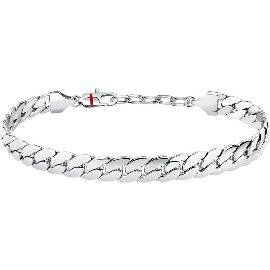 Bracciale Uomo Sector Basic Uomo In Acciaio Maglia Catena Piatta Larga Cm.19+3