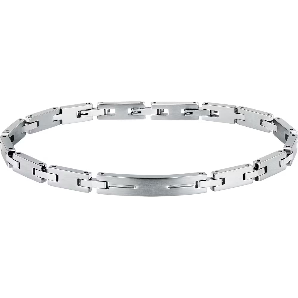 Bracciale Uomo Sector Basic Acciaio Satinato/Lucido Piastrina Centrale