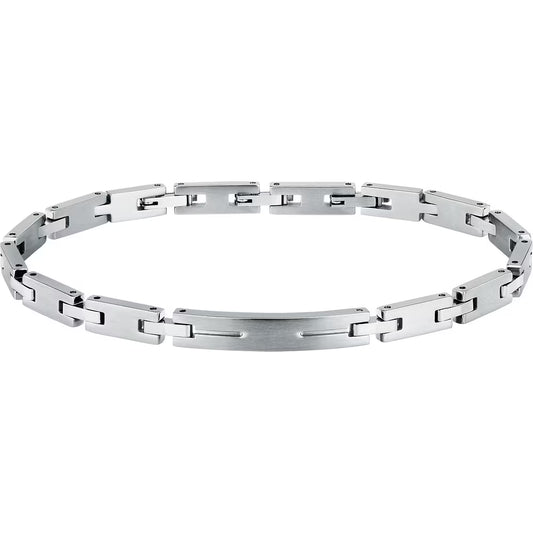 Bracciale Uomo Sector Basic Acciaio Satinato/Lucido Piastrina Centrale