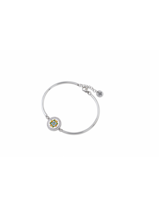 Bracciale Camurrìa M'ama Non M'ama Semirigido In Acciaio Con Strass