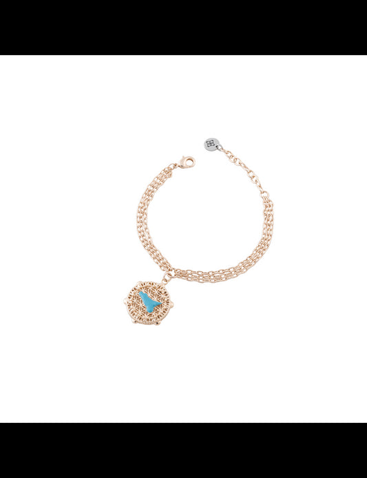 Bracciale Camurrìa Sicilia Bedda 3 Fili Pvd Oro Rosa Con Charm