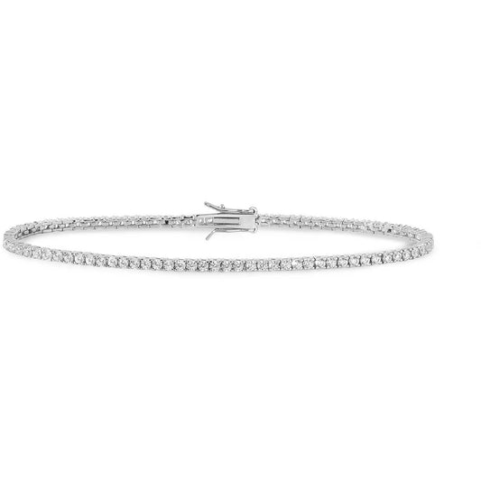 Bracciale Tennis Comete Farfalle Argento Zirconi - Misura 16 cm