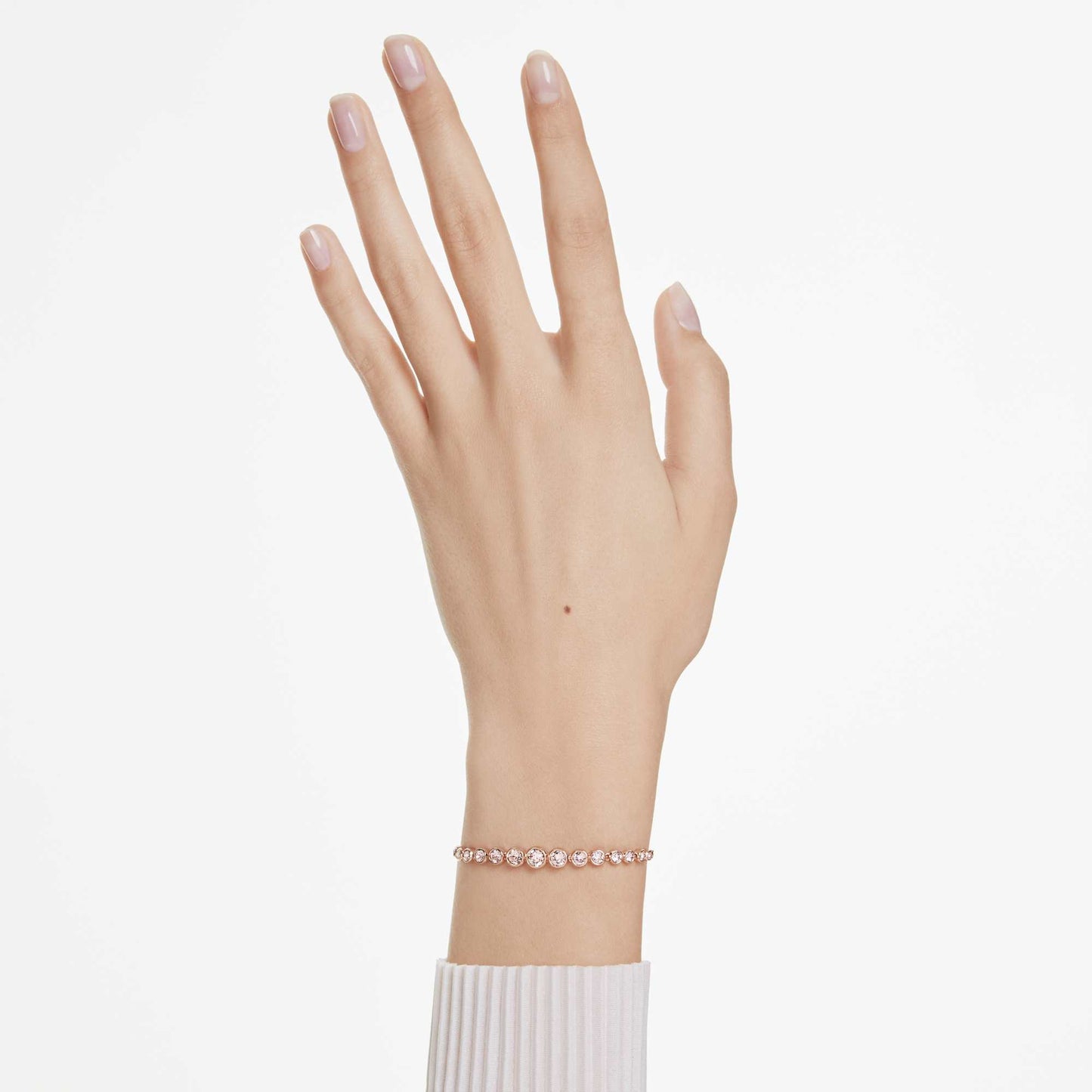 Bracciale Tennis Swarovski Imber Tagli arrotondati misti, Rosa, Placcato color oro rosa