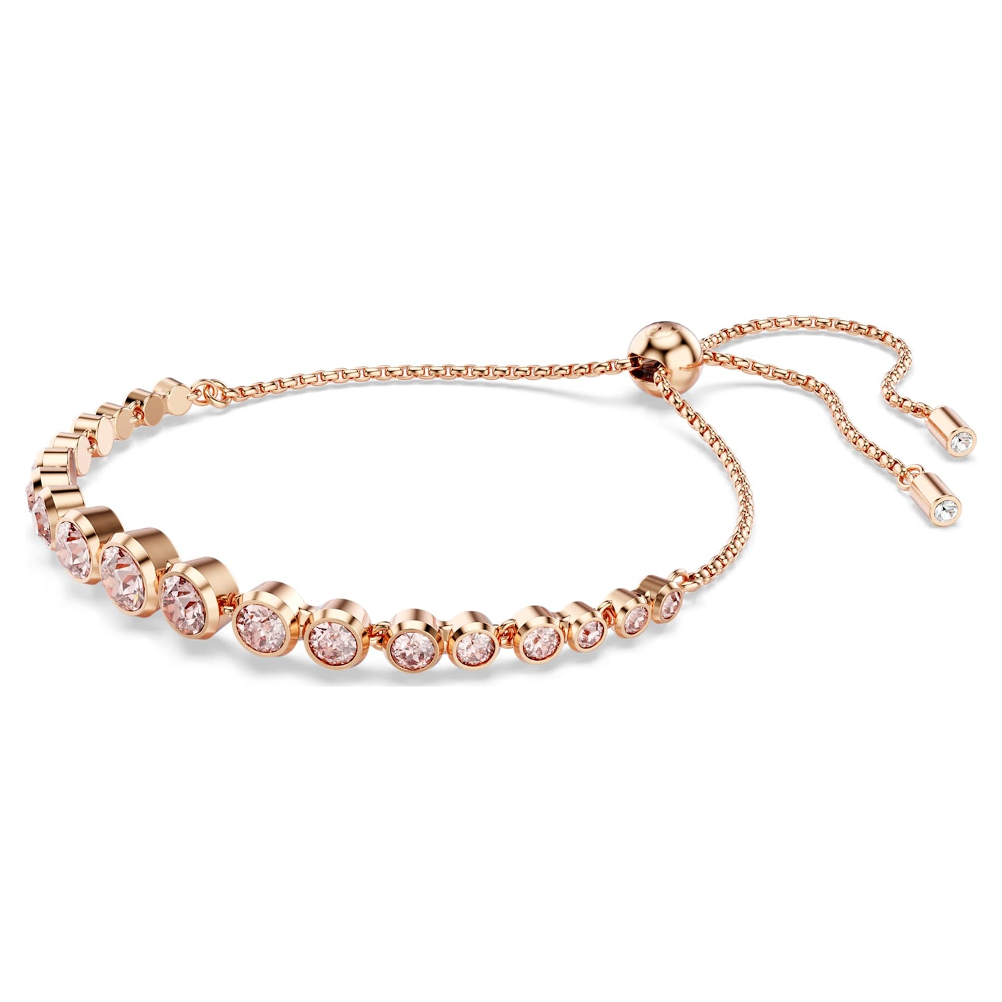 Bracciale Tennis Swarovski Imber Tagli arrotondati misti, Rosa, Placcato color oro rosa