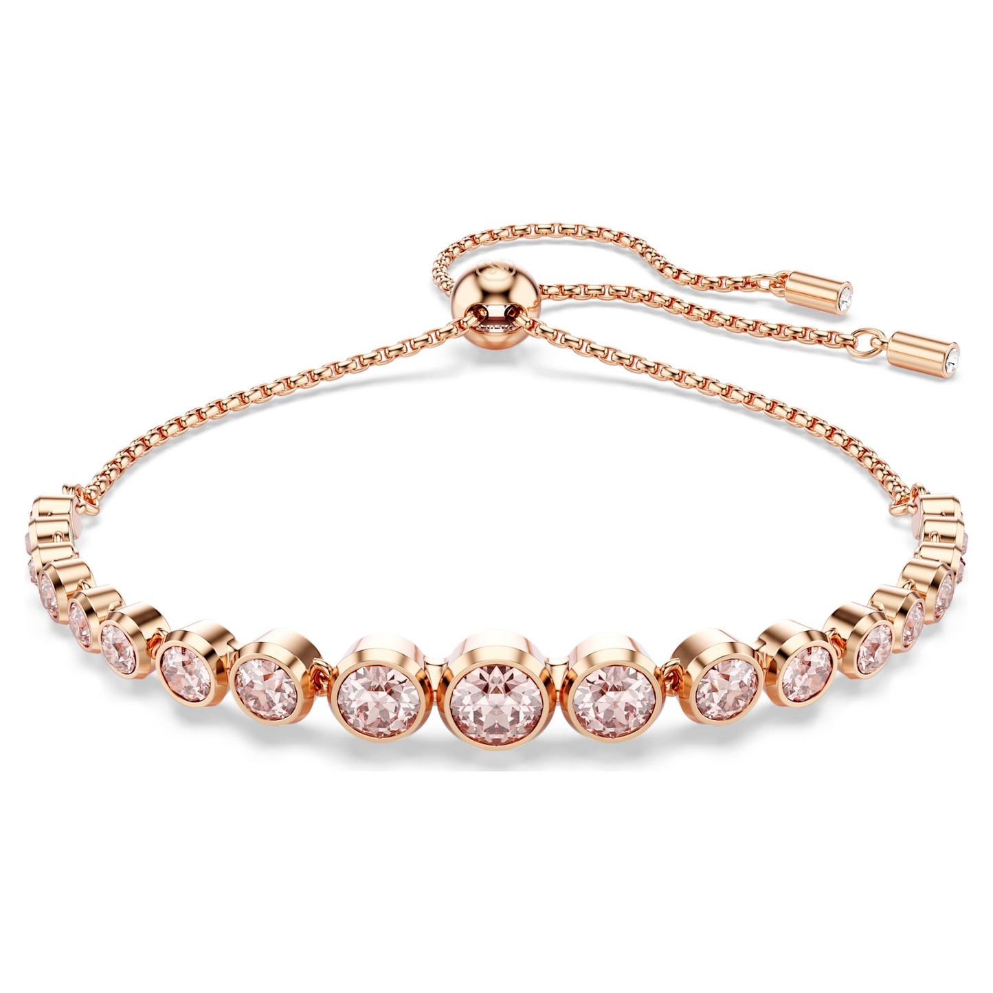Bracciale Tennis Swarovski Imber Tagli arrotondati misti, Rosa, Placcato color oro rosa