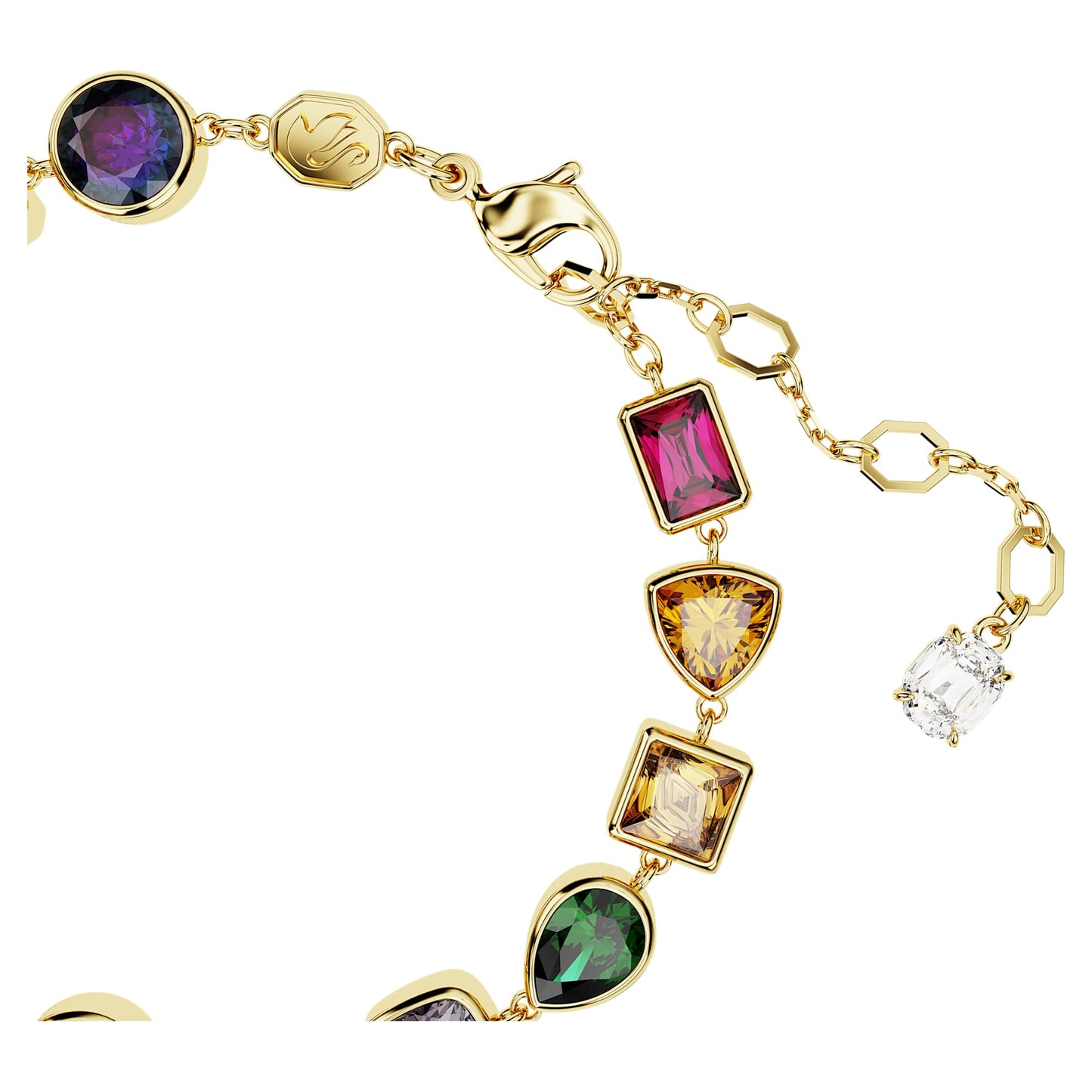 Bracciale Tennis Swarovski Imber Taglio misto, Multicolore, Placcato color oro