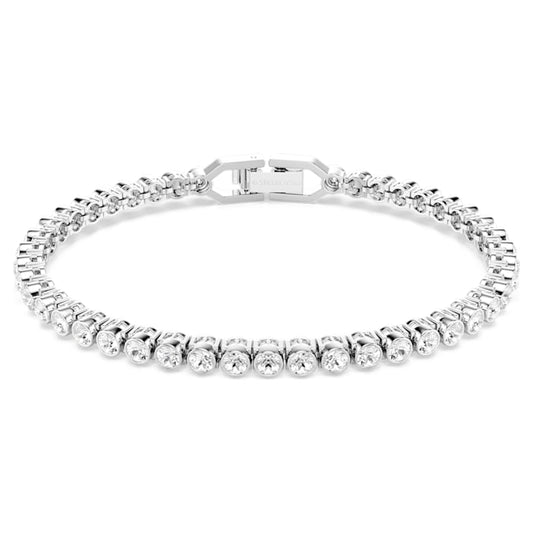 Bracciale Swarovski Imber Tennis Emily Taglio Round, Bianco, Placcato rodio