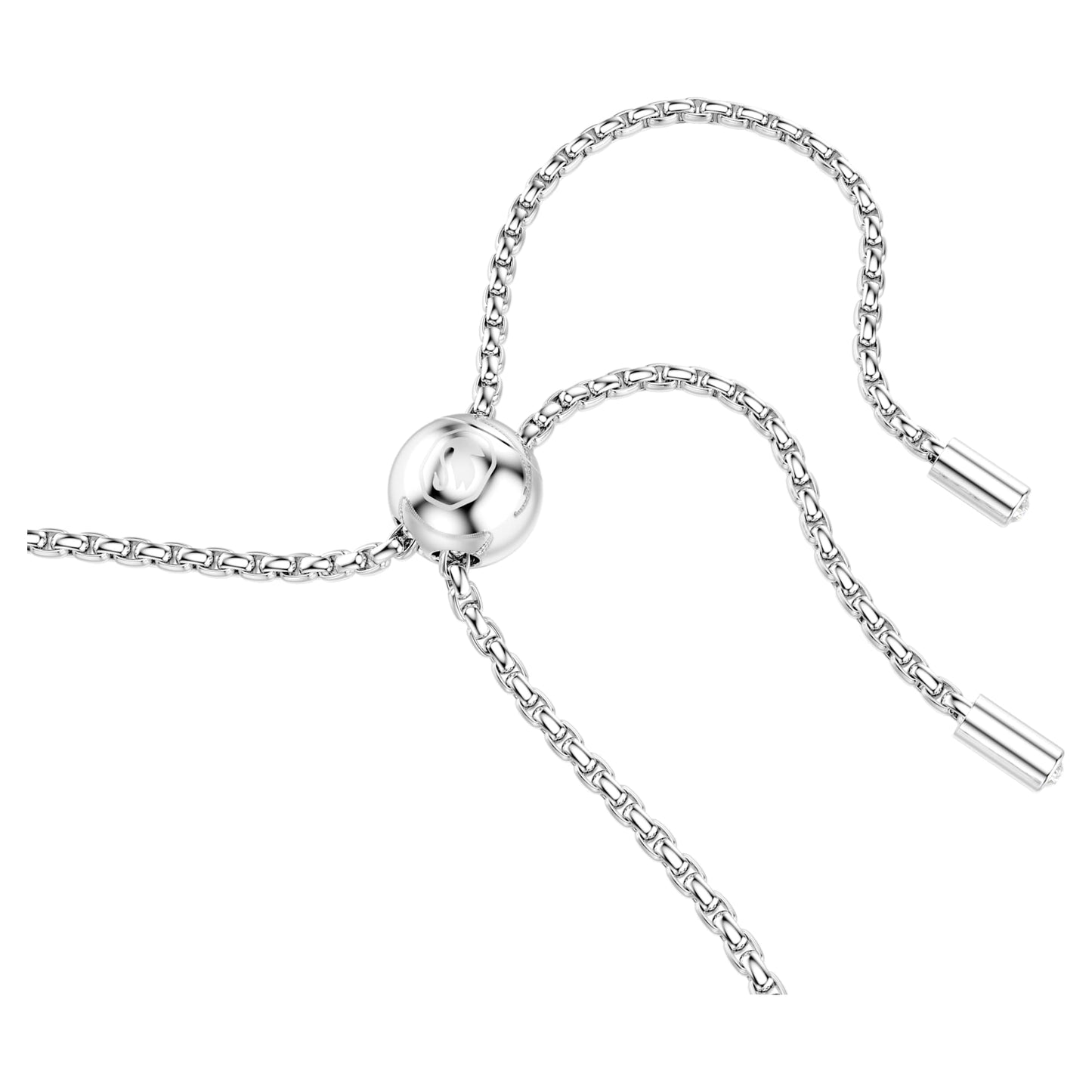 Bracciale Tennis Swarovski Matrix Taglio Round, Bianco, Placcato rodio