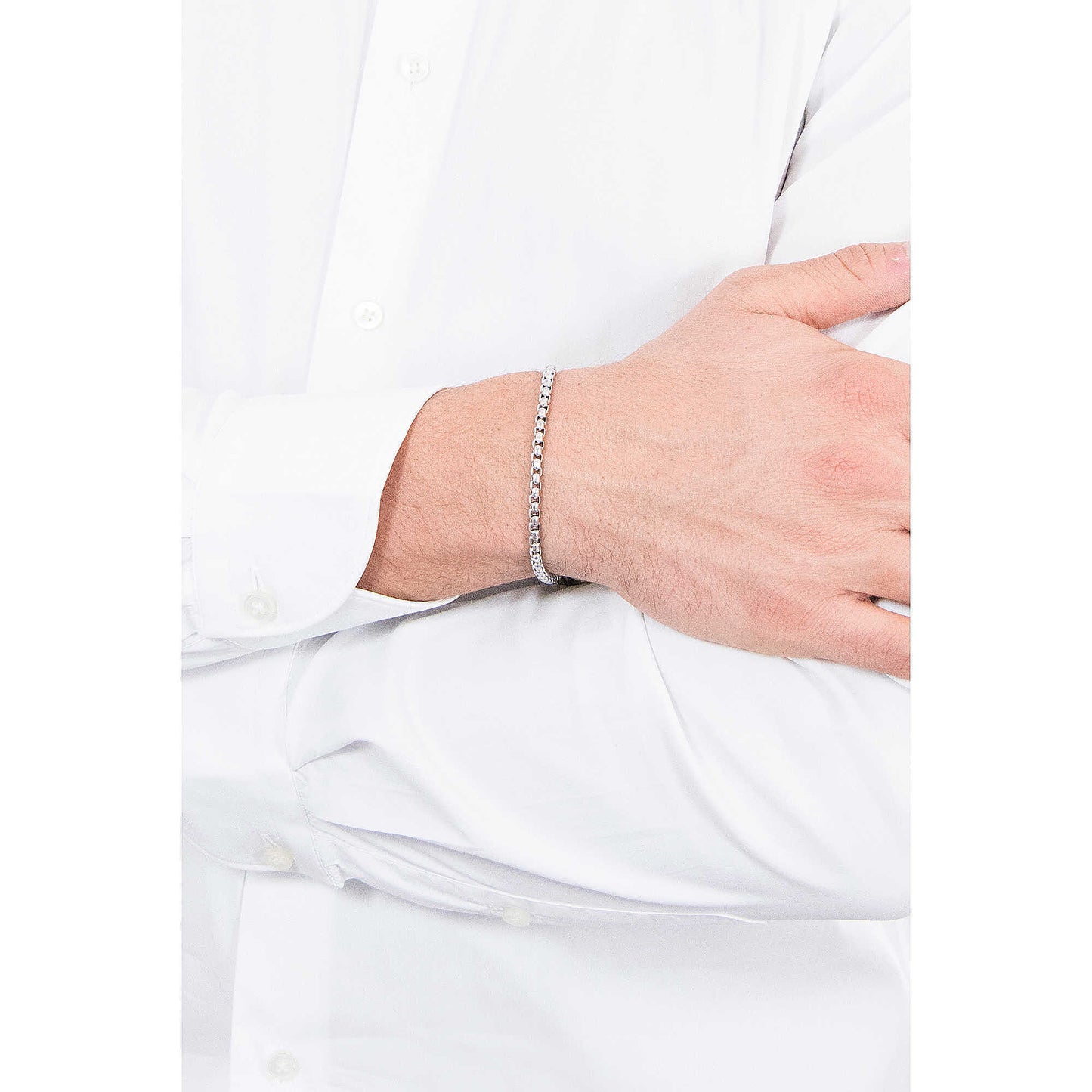 Bracciale Boccadamo Man Acciaio Maglia Rolò Quadrata