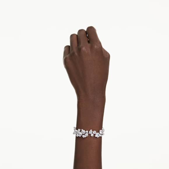 Bracciale Swarovski Constella Taglio misto, Bianco, Placcato rodio - Misura M
