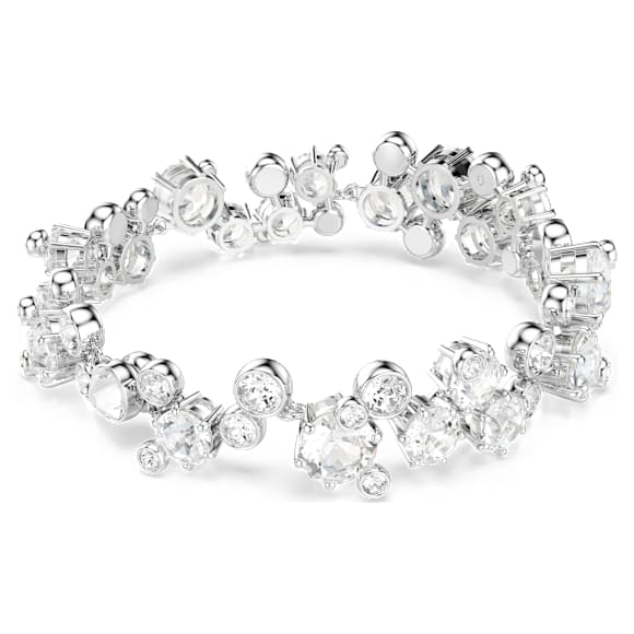 Bracciale Swarovski Constella Taglio misto, Bianco, Placcato rodio - Misura M
