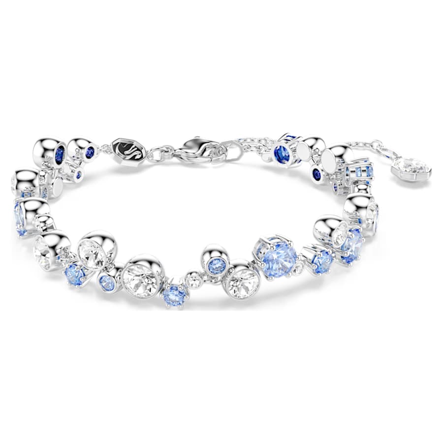 Bracciale Swarovski Constella Taglio misto, Blu, Placcato rodio - Misura M