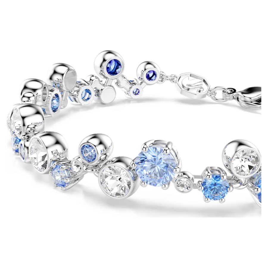 Bracciale Swarovski Constella Taglio misto, Blu, Placcato rodio - Misura M