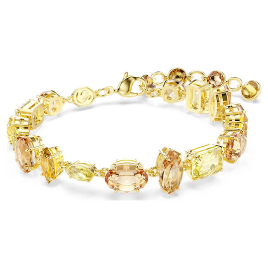 Bracciale Swarovski Gema Taglio misto, Giallo, Placcato color oro