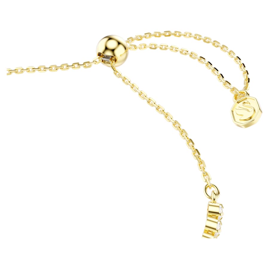 Bracciale Swarovski Idyllia Taglio misto, Cuore con freccia, Bianco, Placcato color oro