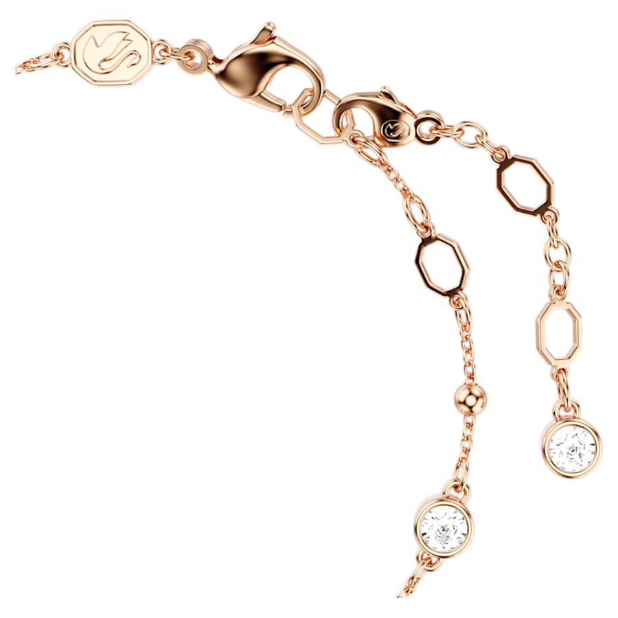Bracciale Swarovski Imber Taglio Round, Bianco, Placcato color oro rosa - Misura M