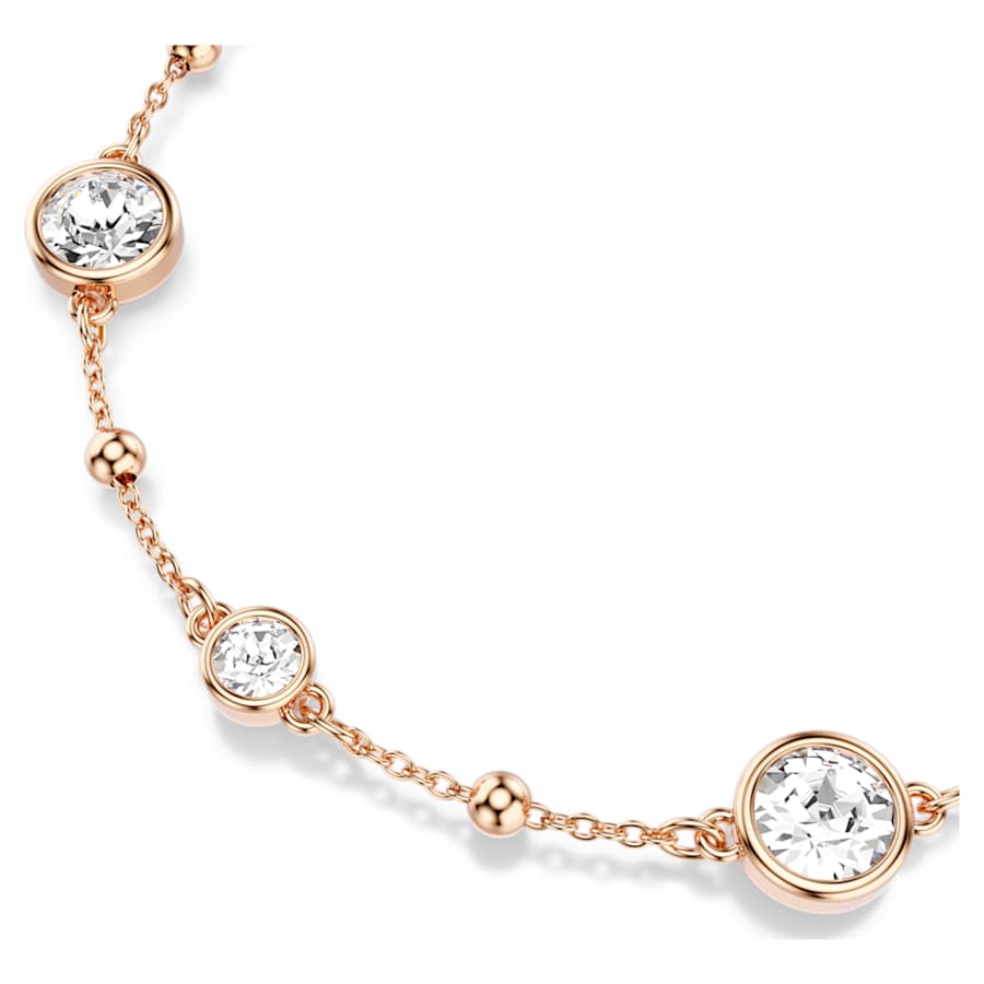 Bracciale Swarovski Imber Taglio Round, Bianco, Placcato color oro rosa - Misura M