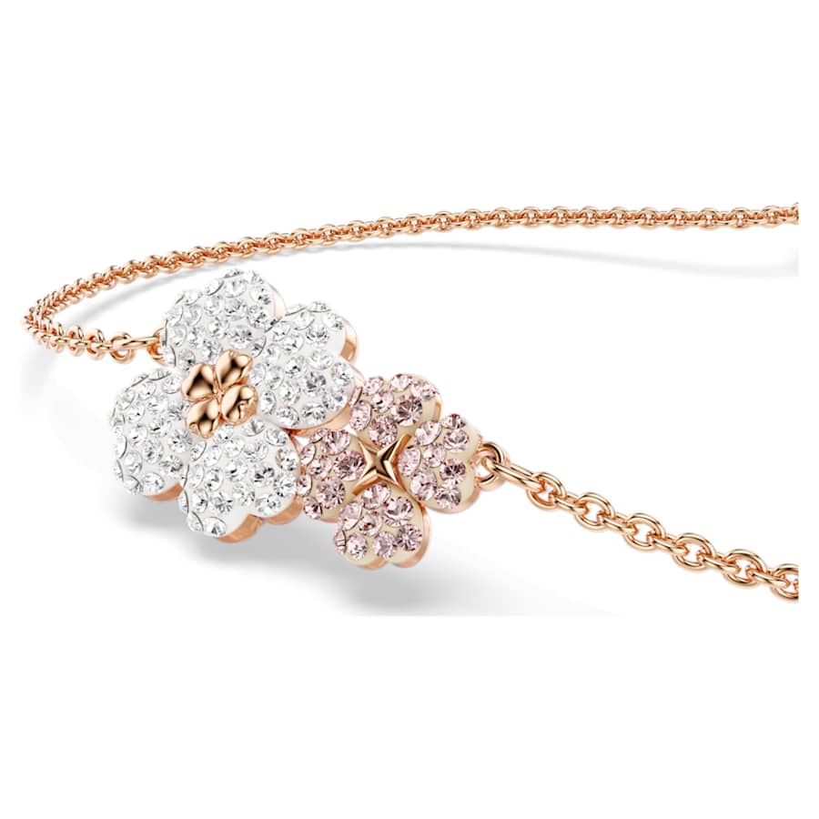 Bracciale Swarovski Latisha Fiore, Multicolore, Placcato color oro rosa