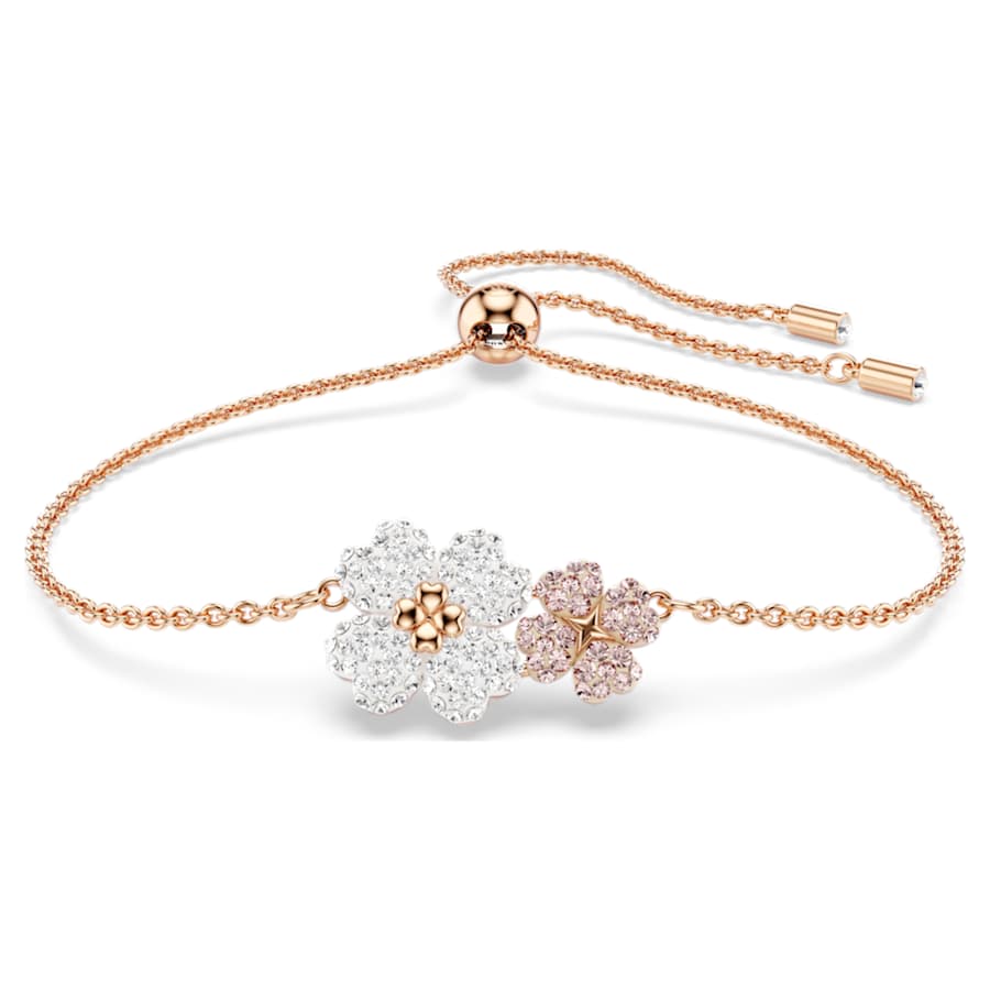Bracciale Swarovski Latisha Fiore, Multicolore, Placcato color oro rosa