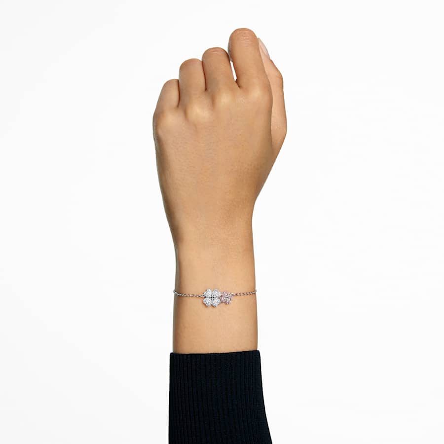 Bracciale Swarovski Latisha Fiore, Multicolore, Placcato rodio