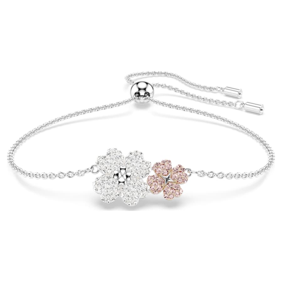 Bracciale Swarovski Latisha Fiore, Multicolore, Placcato rodio