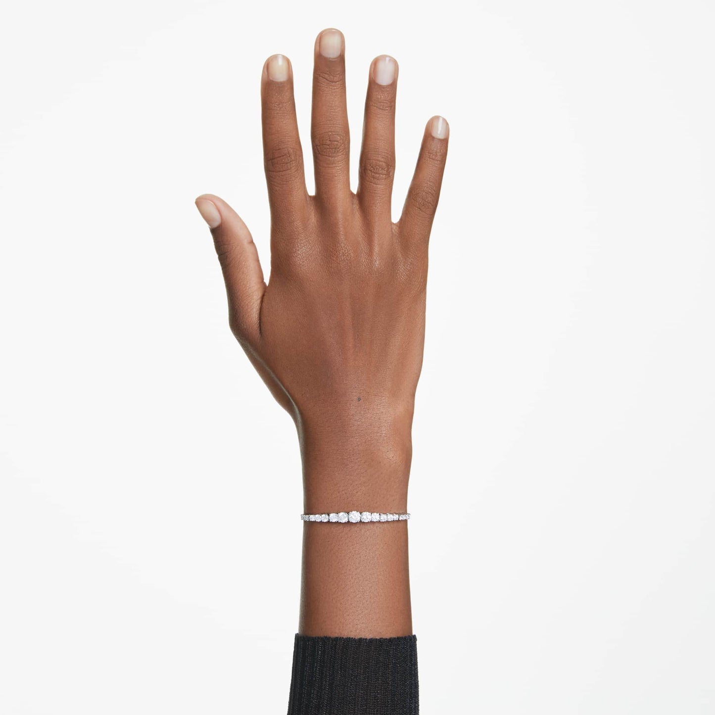 Bracciale Swarovski Matrix Sfumatura di tagli Round, Bianco, Placcato rodio