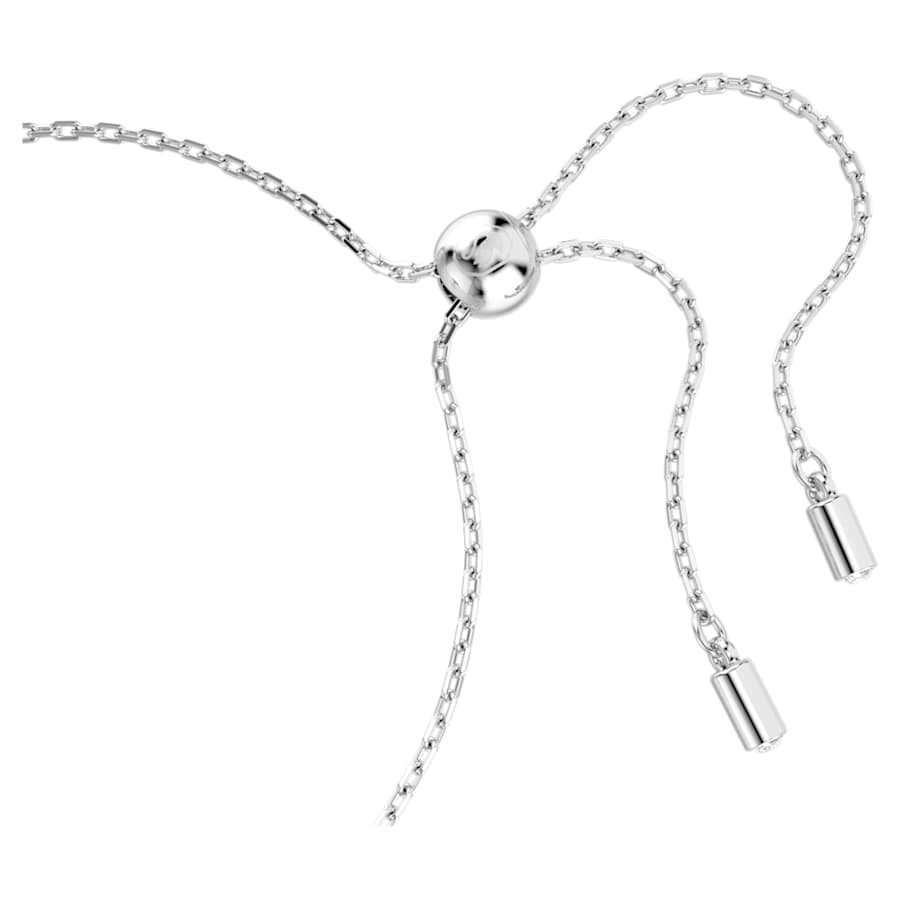 Bracciale Swarovski Matrix Taglio baguette, Nodo, Bianco, Placcato rodio