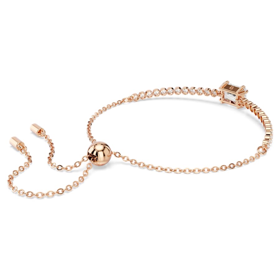 Bracciale Swarovski Matrix Taglio misto, Bianco, Placcato color oro rosa