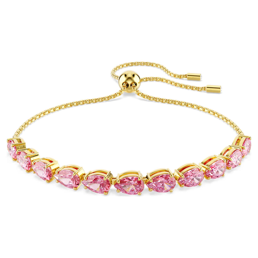 Bracciale Swarovski Matrix Taglio Pear, Rosa, Placcato color oro