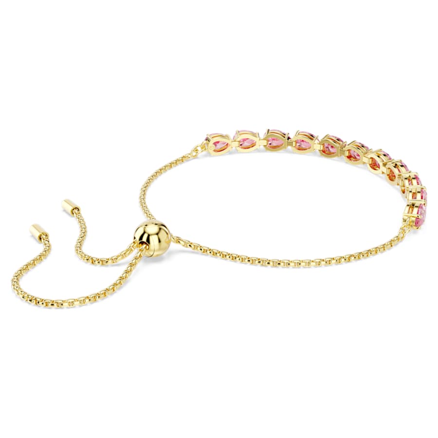 Bracciale Swarovski Matrix Taglio Pear, Rosa, Placcato color oro