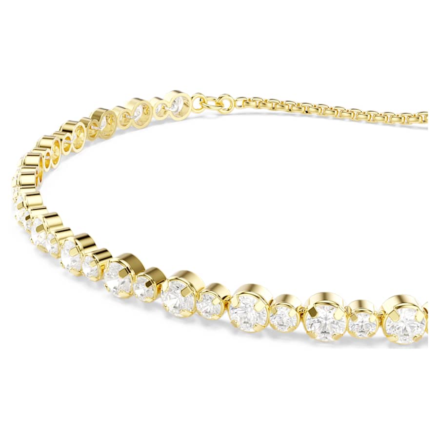Bracciale Swarovski Matrix Taglio Round, Bianco, Placcato color oro