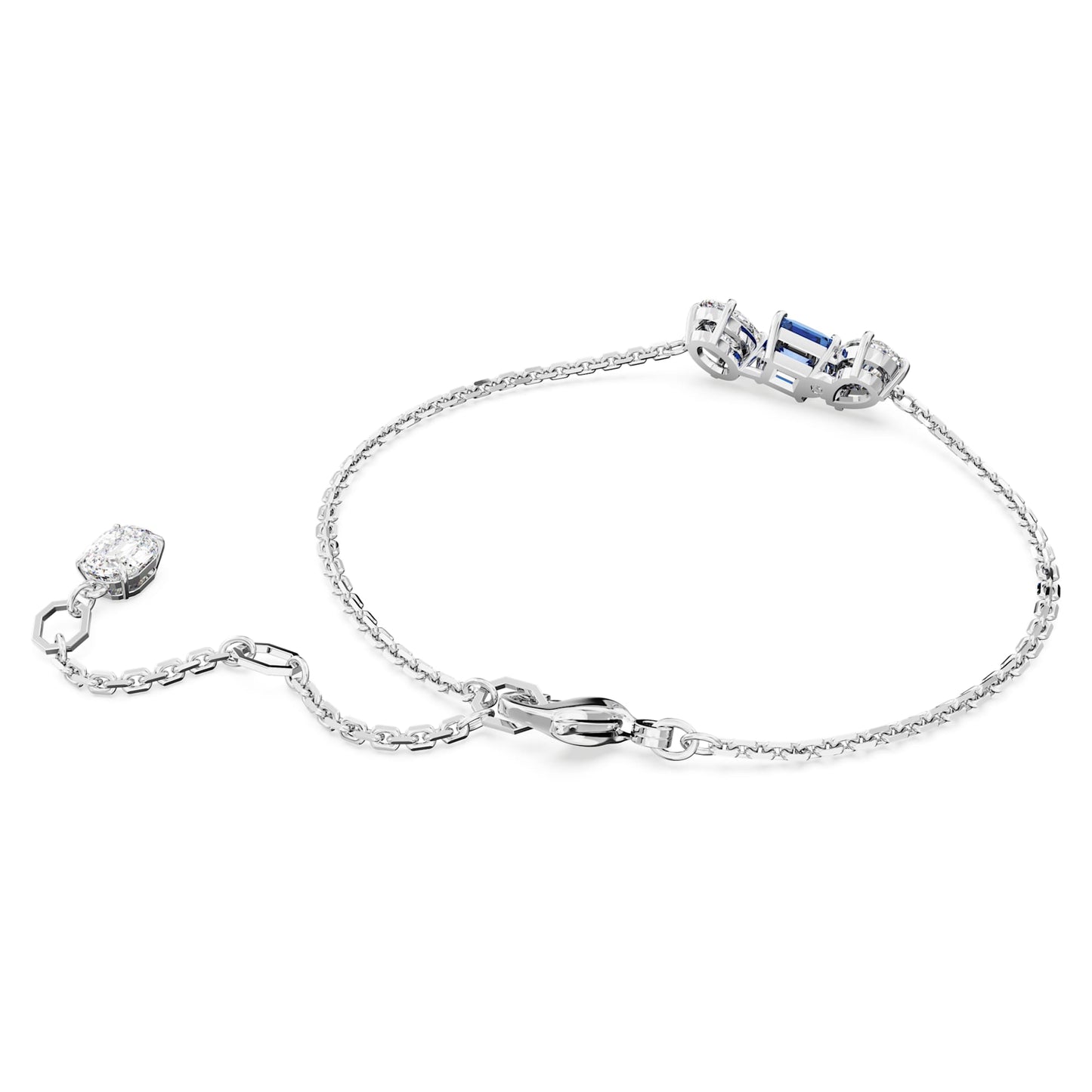 Bracciale Swarovski Mesmera Taglio misto, Blu, Placcato rodio