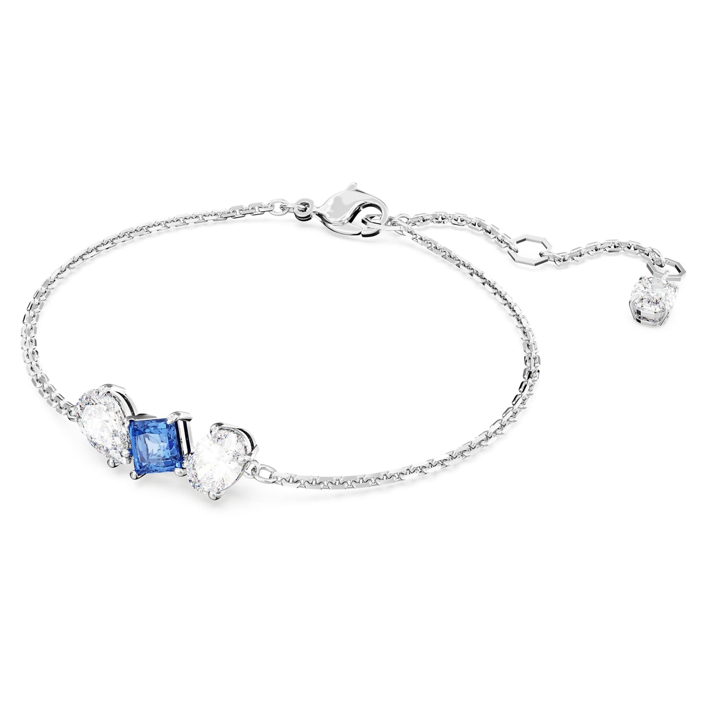 Bracciale Swarovski Mesmera Taglio misto, Blu, Placcato rodio