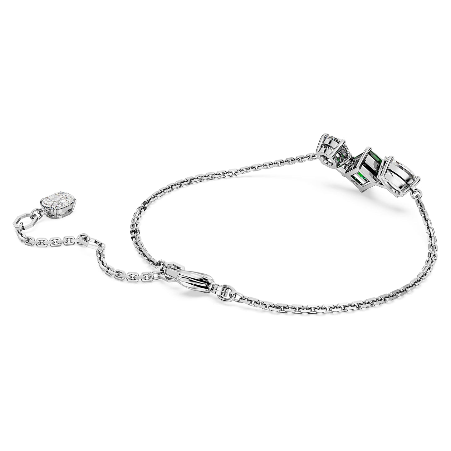 Bracciale Swarovski Mesmera Taglio misto, Verde, Placcato rodio