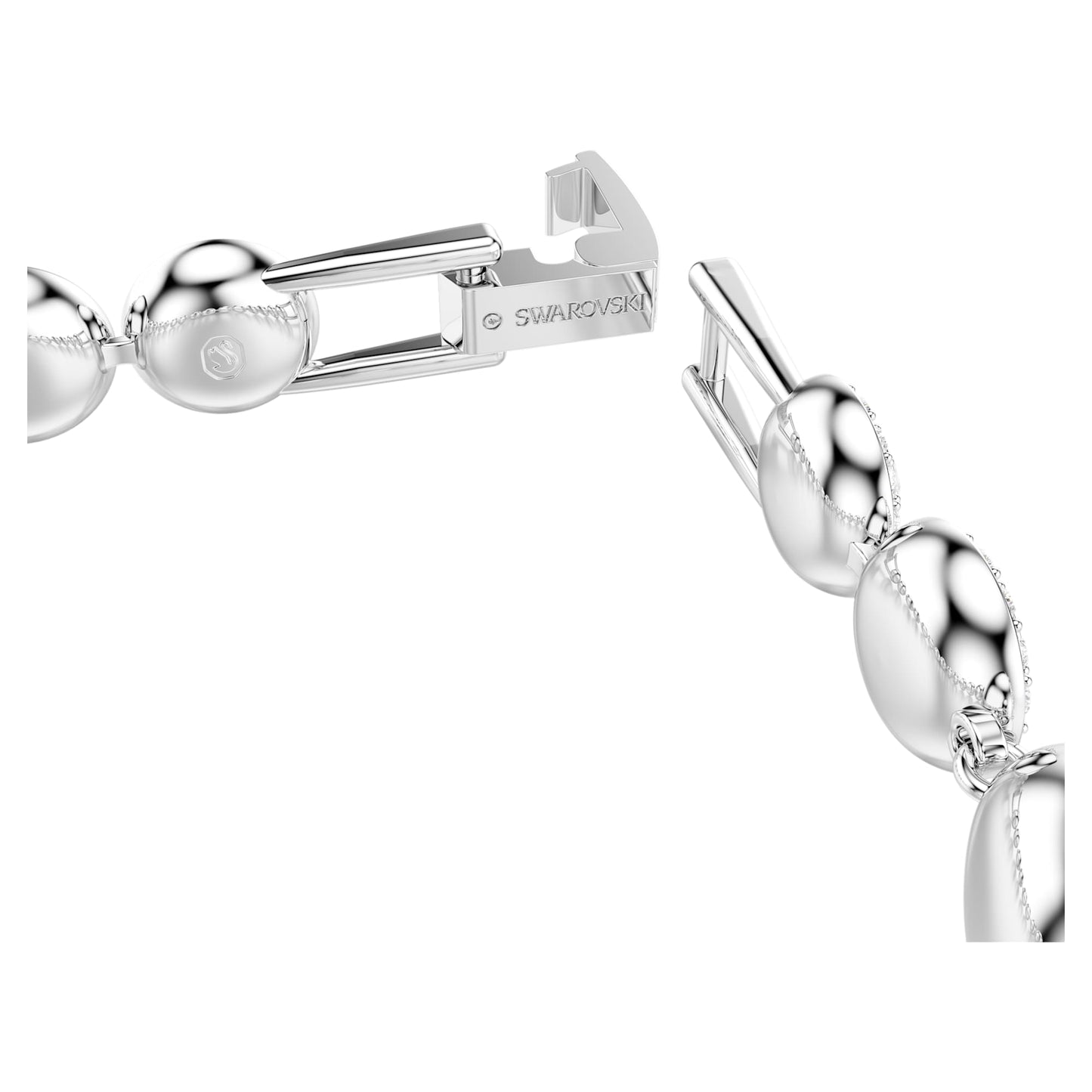 Bracciale Tennis Swarovski Una Angelic Taglio Round, Bianco, Placcato rodio