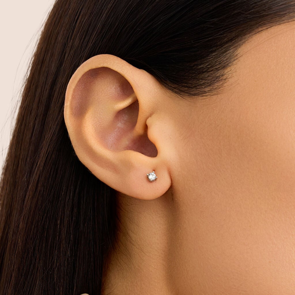 Orecchini a Lobo Stroili Silver Elegance Punti Luce Argento Cubic Zirconia