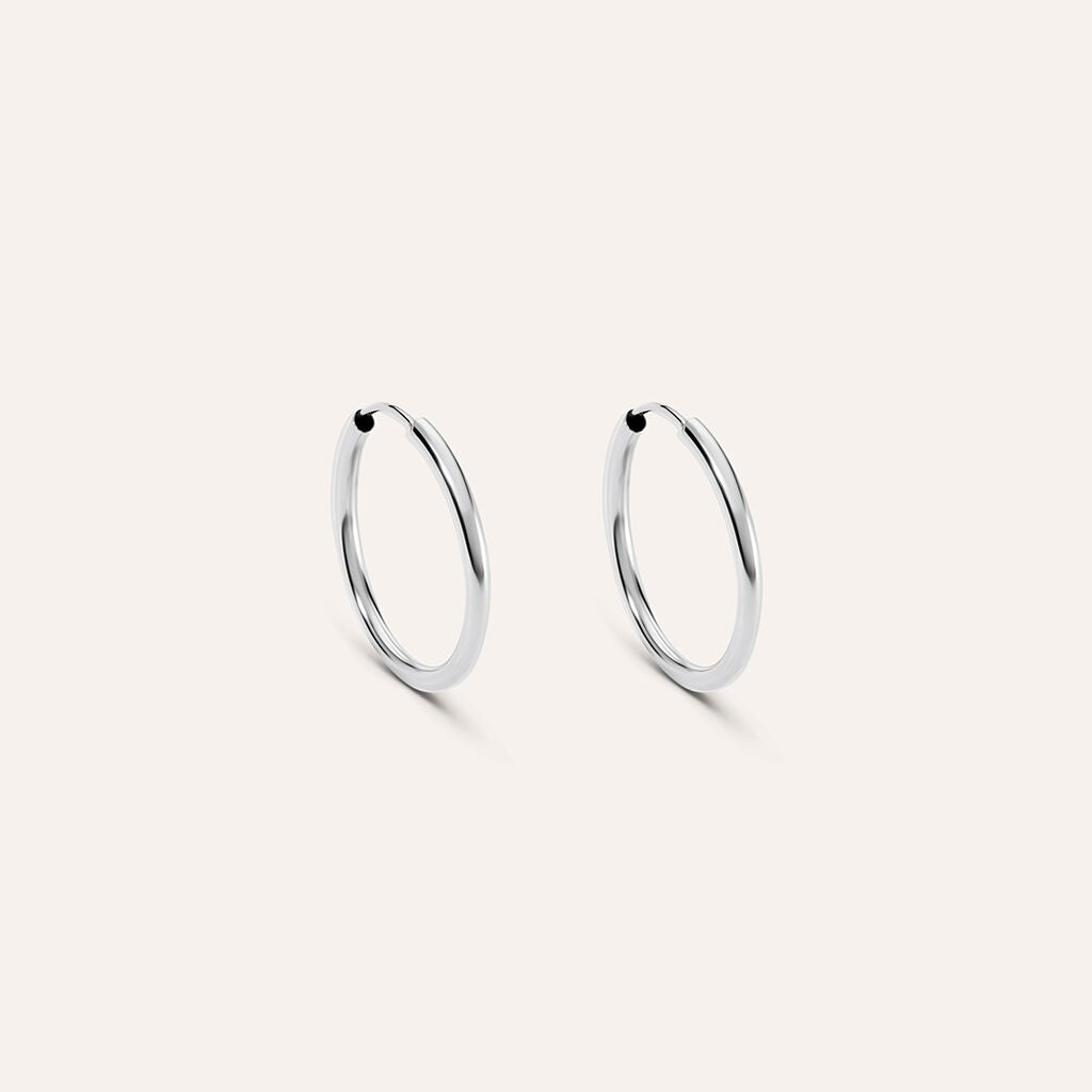 Orecchini a Cerchio Stroili Toujour Oro Bianco 9 Kt