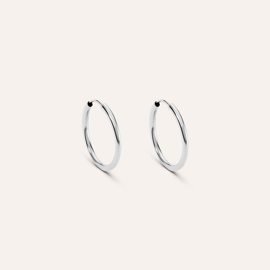 Orecchini a Cerchio Stroili Toujour Oro Bianco 9 Kt