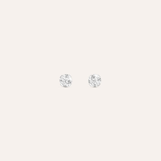 Orecchini a Lobo Stroili Bon Ton Punti Luce Grandi Oro Bianco 9 Kt Cubic Zirconia