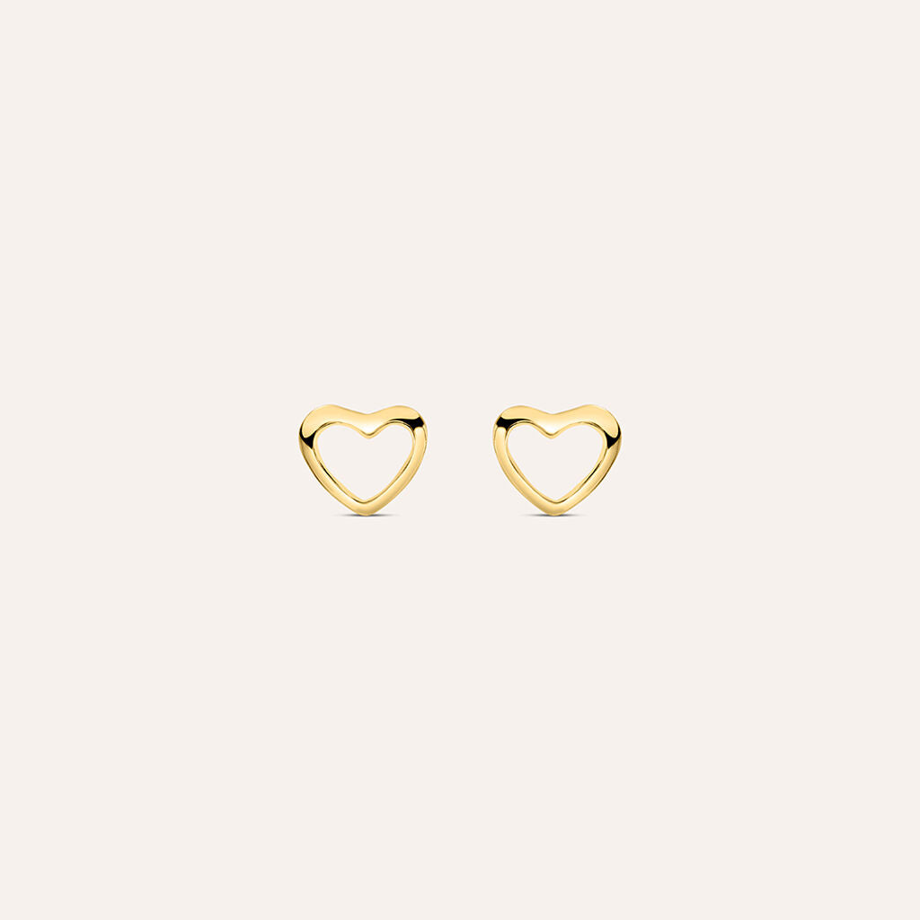 Orecchini Stroili Bon Ton Lobo Cuori Oro Giallo 9 Kt