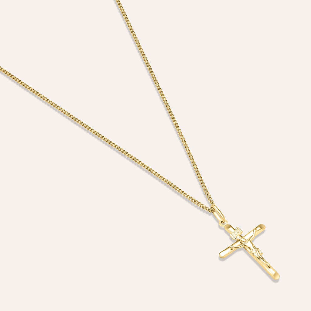 Ciondolo Stroili Holy Croce Oro Giallo Con Cristo