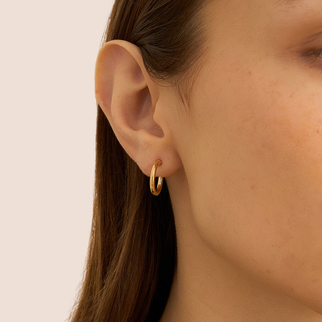 Orecchini a Cercho Stroili Toujour Oro Giallo 9 Kt