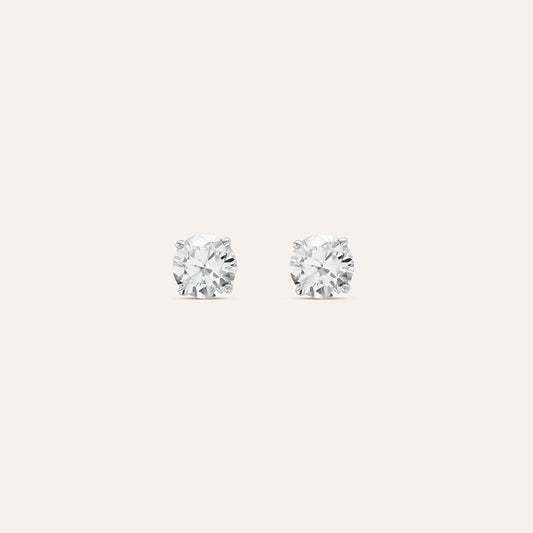 Orecchini a Lobo Stroili Claire Punto Luce Oro Bianco 9 Kt Cubic Zirconia
