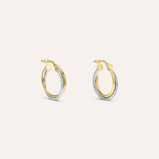 Orecchini a Cerchio Stroili Toujours Oro 9 Kt Bicolore Ob/Og