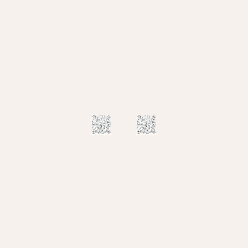 Orecchini a Lobo Stroili Claire Punto Luce Oro Bianco 9 Kt Cubic Zirconia