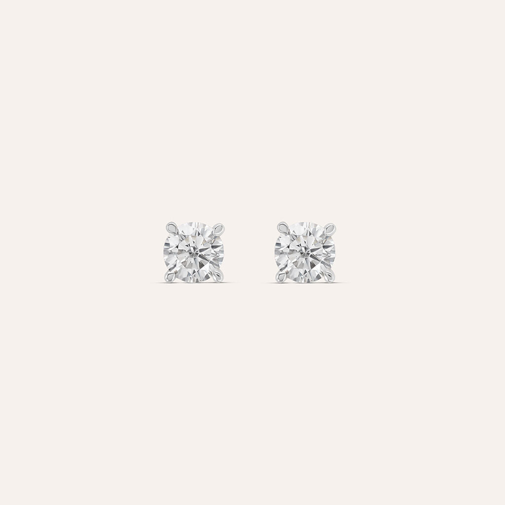 Orecchini Stroili Claire Punto Luce Oro Bianco 9 Kt