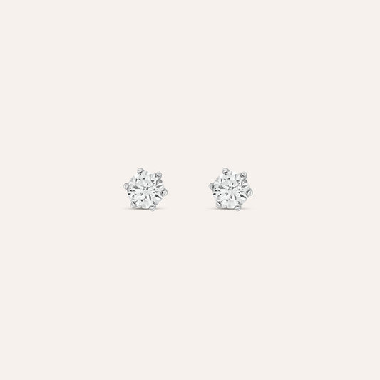 Orecchini a Lobo Stroili Claire Punto Luce Oro Bianco 9 Kt Cubic Zirconia