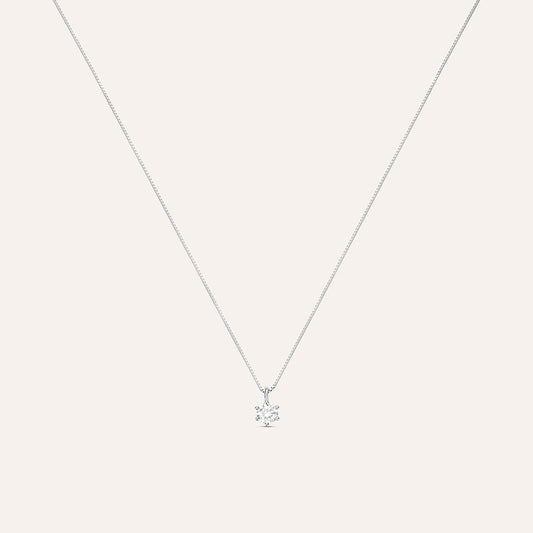 Collana Stroili Claire Punto Luce Oro Bianco 9 Kt Cubic Zirconia